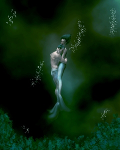 A Romantic Interlude for a Siren and a Merman in the Ocean Depths